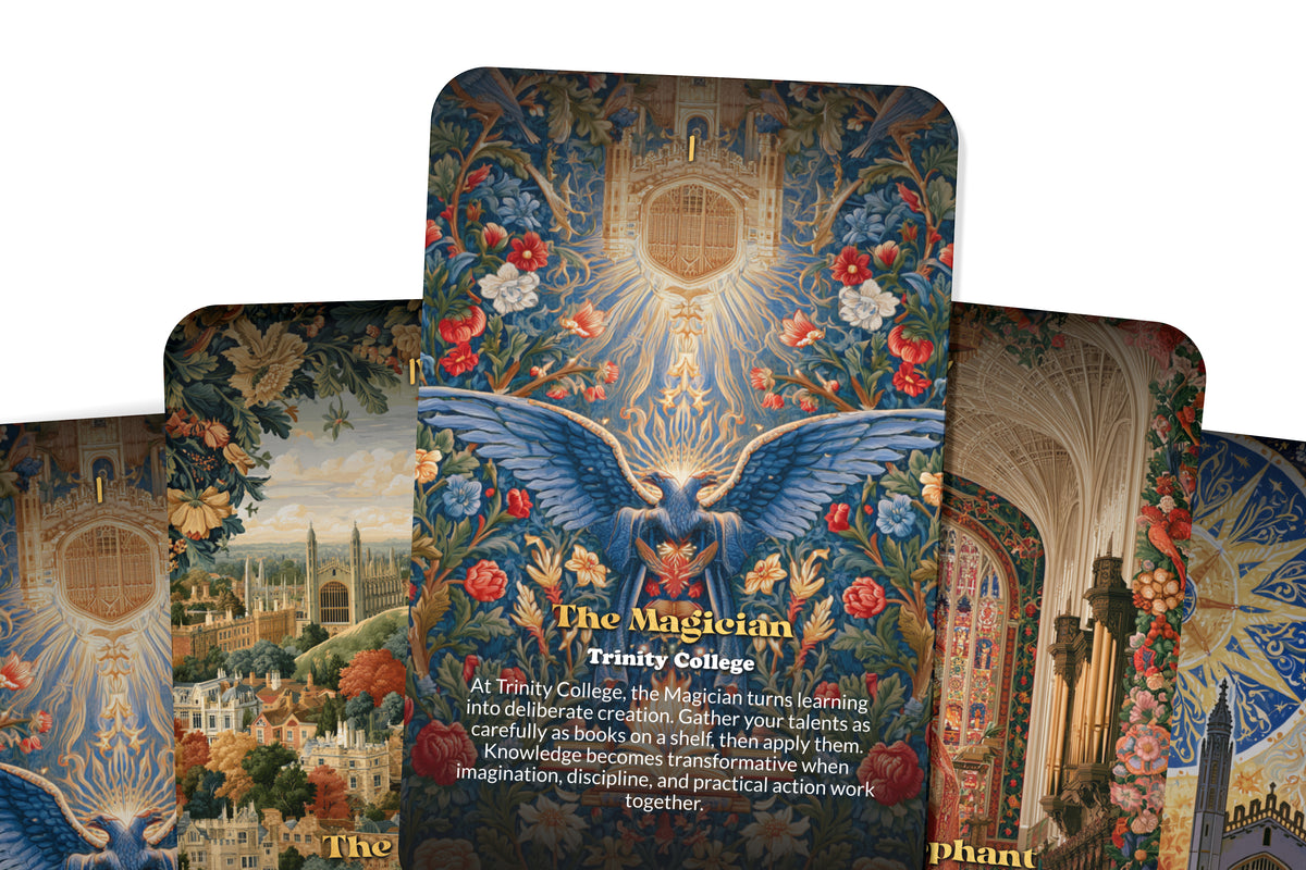 The Tarot of Cambridge – An Academic Wisdom Tarot Deck – 22 Tarot Cards – Ancient Colleges and Intellectual Discovery