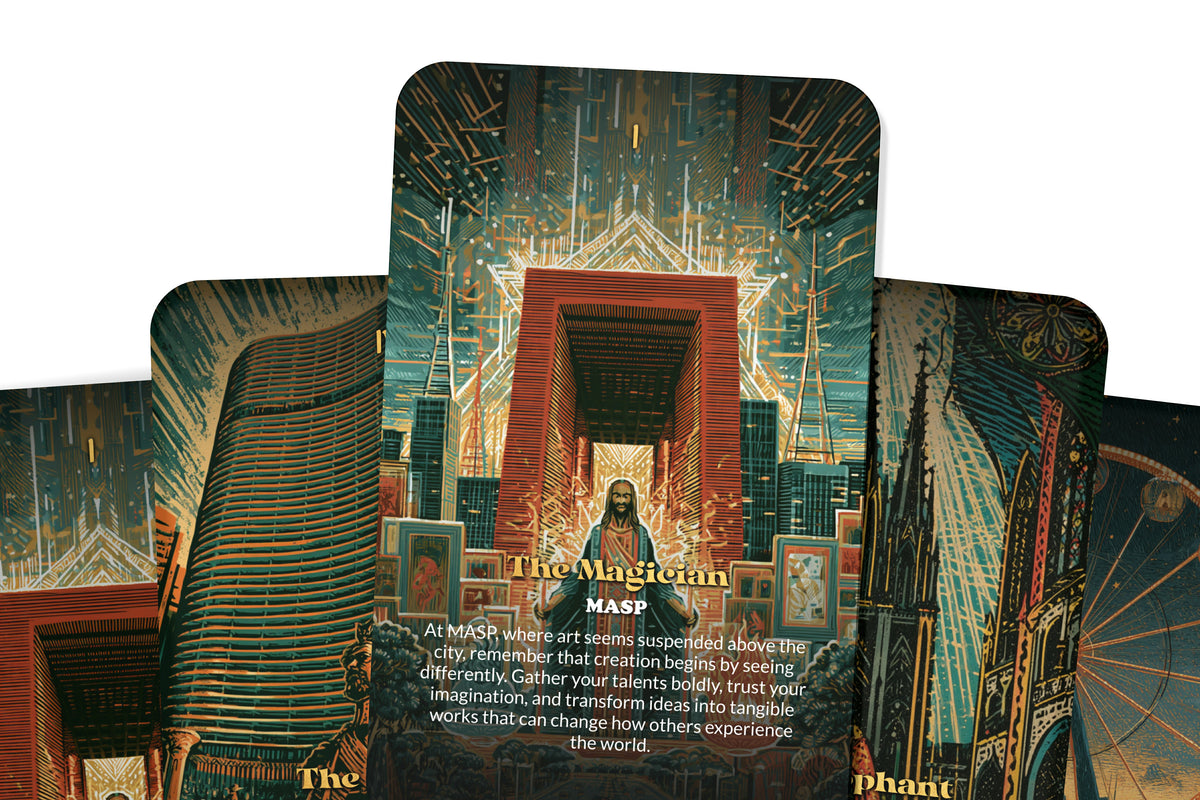 The Tarot of São Paulo – A Brazilian Cultural Tarot Deck – 22 Tarot Cards – Urban Energy, Art, and Diverse Traditions