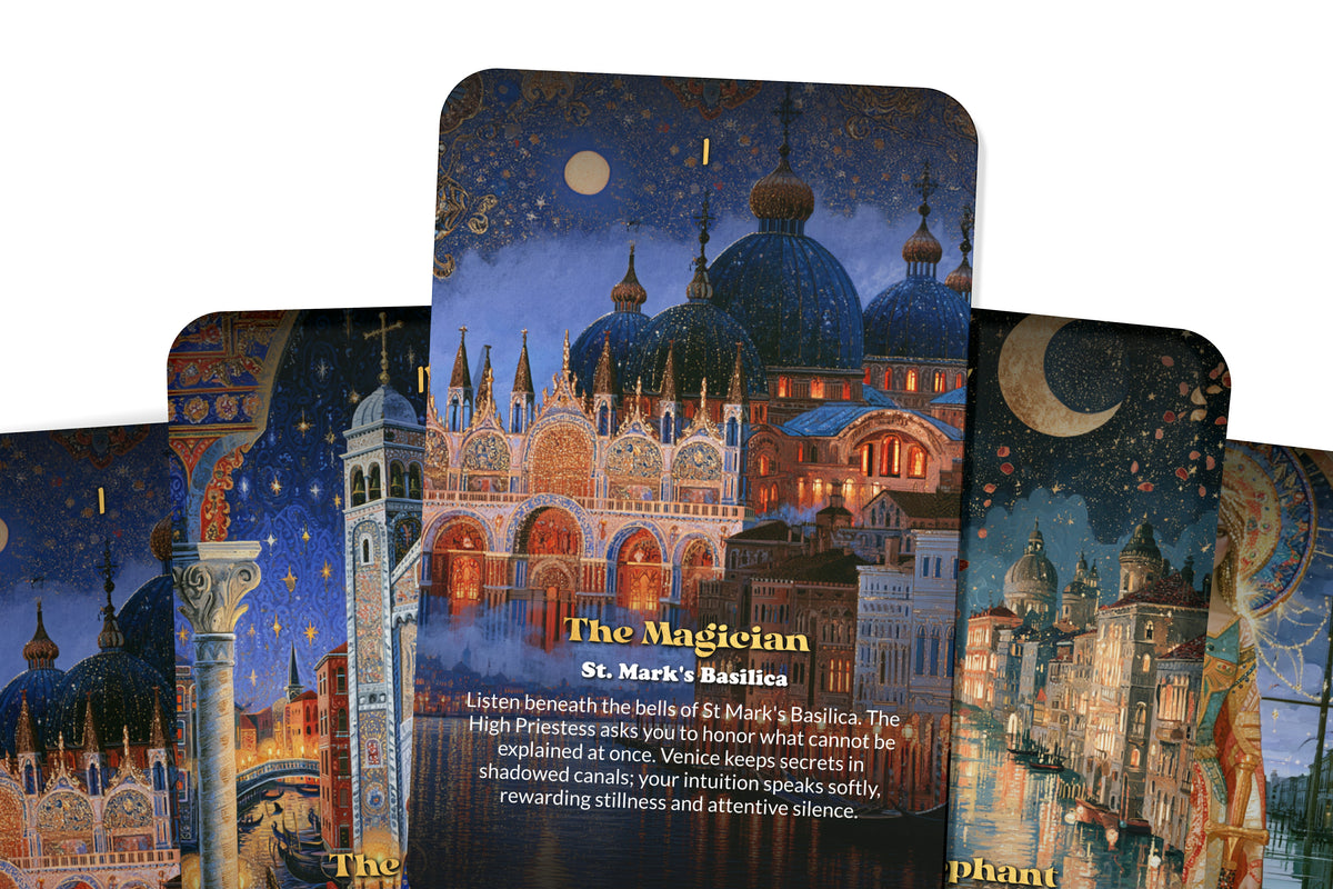 The Tarot of Venice – A Venetian Mysteries Tarot Deck – 22 Tarot Cards – Canals, Masks, and Renaissance Magic
