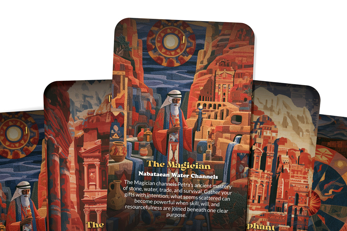 The Tarot of Petra – An Ancient Nabataean Tarot Deck – 22 Tarot Cards – Rose-City Mysteries of the Desert