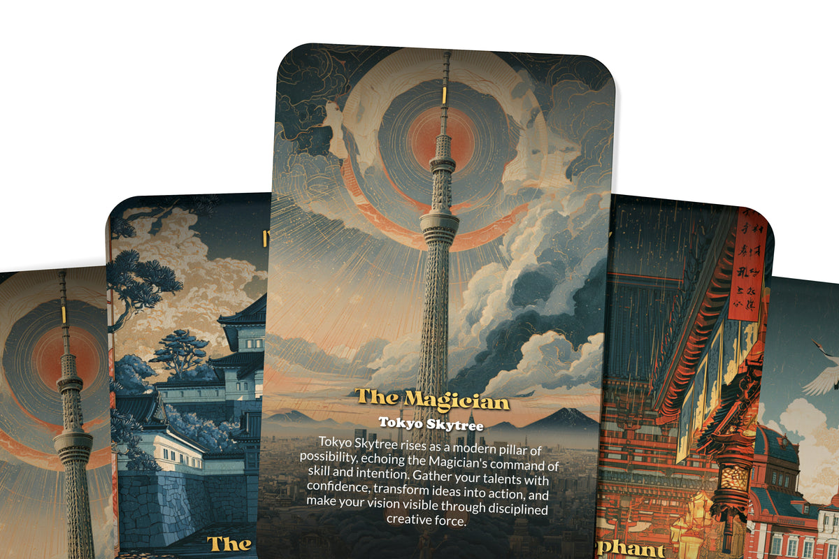 The Tarot of Tokyo – A Japanese Future Tarot Deck – 22 Tarot Cards – Ancient Traditions and Modern Energy
