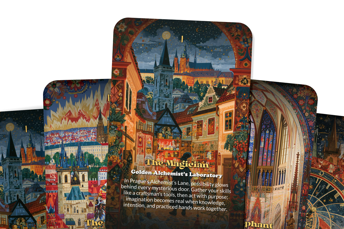 The Tarot of Prague – A Bohemian Mysteries Tarot Deck – 22 Tarot Cards – Gothic Legends and Alchemical Wisdom