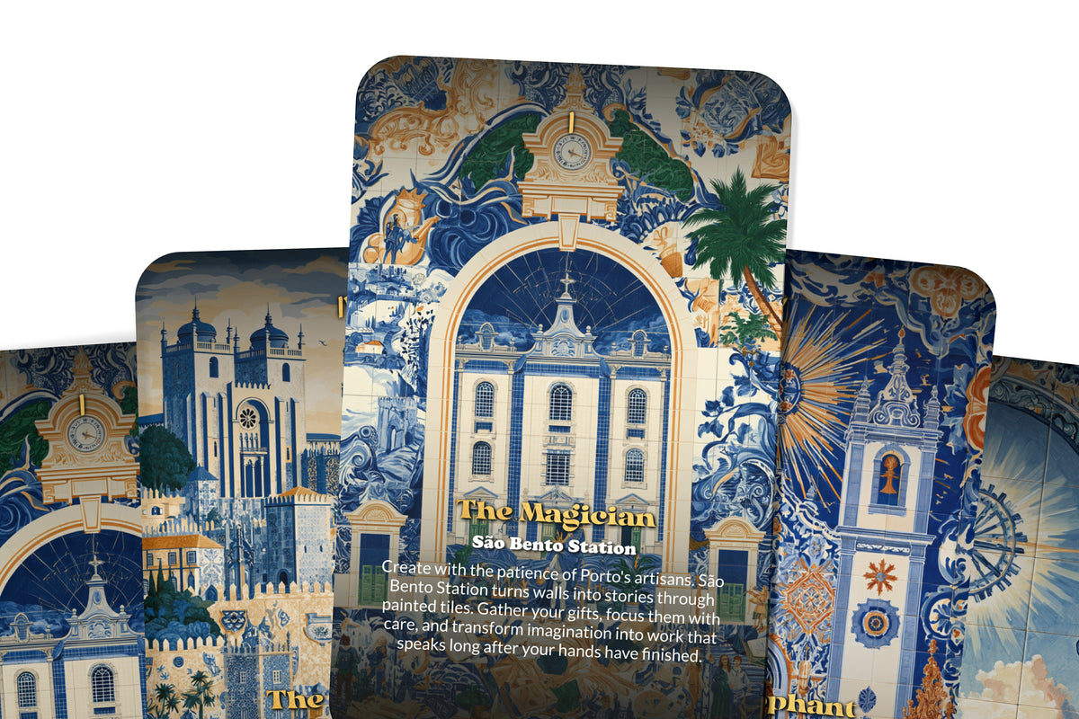 The Tarot of Porto – A Portuguese River Tarot Deck – 22 Tarot Cards – Douro Waters and Northern Heritage