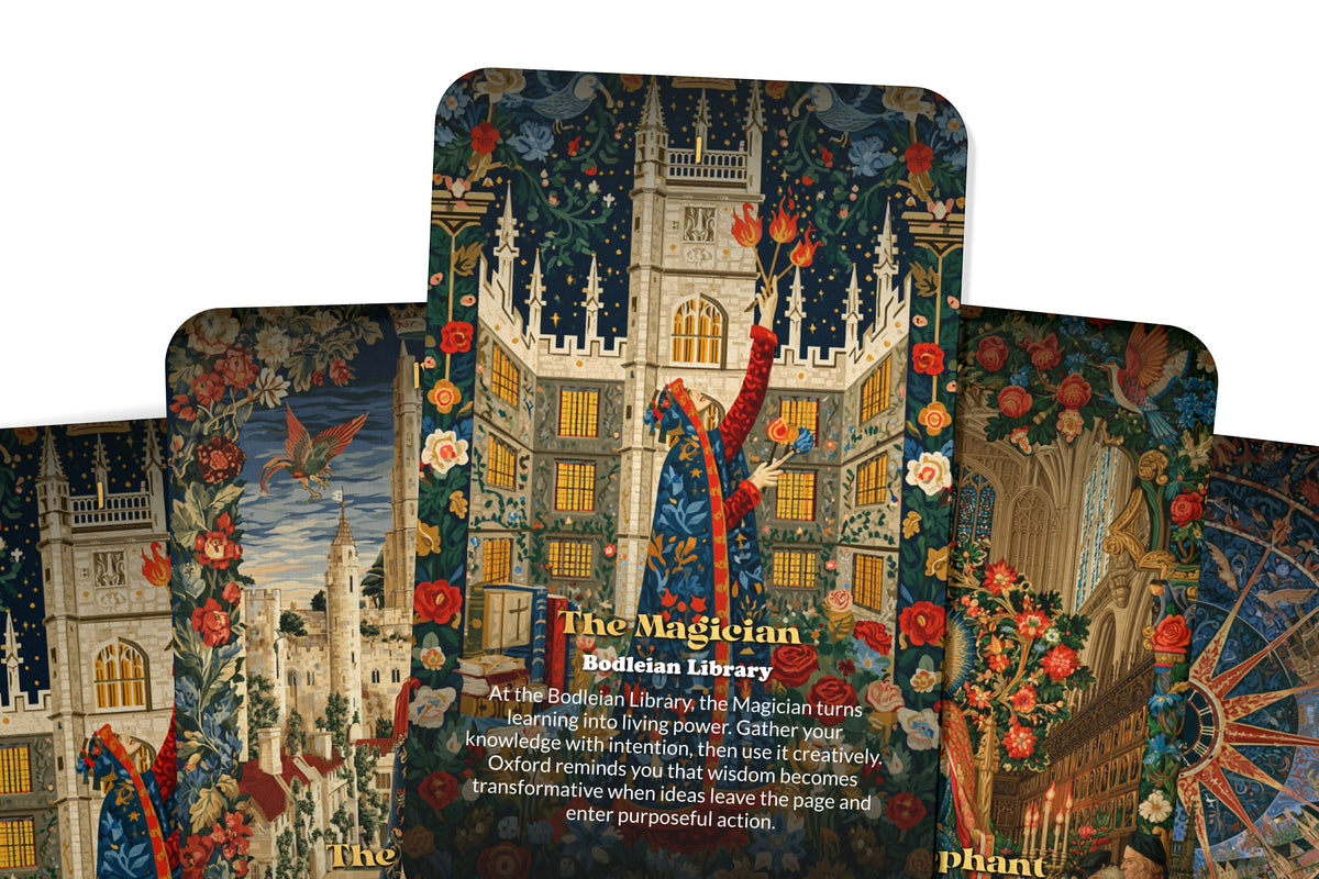 The Tarot of Oxford – An English Scholarly Tarot Deck – 22 Tarot Cards – Ancient Colleges and Timeless Wisdom