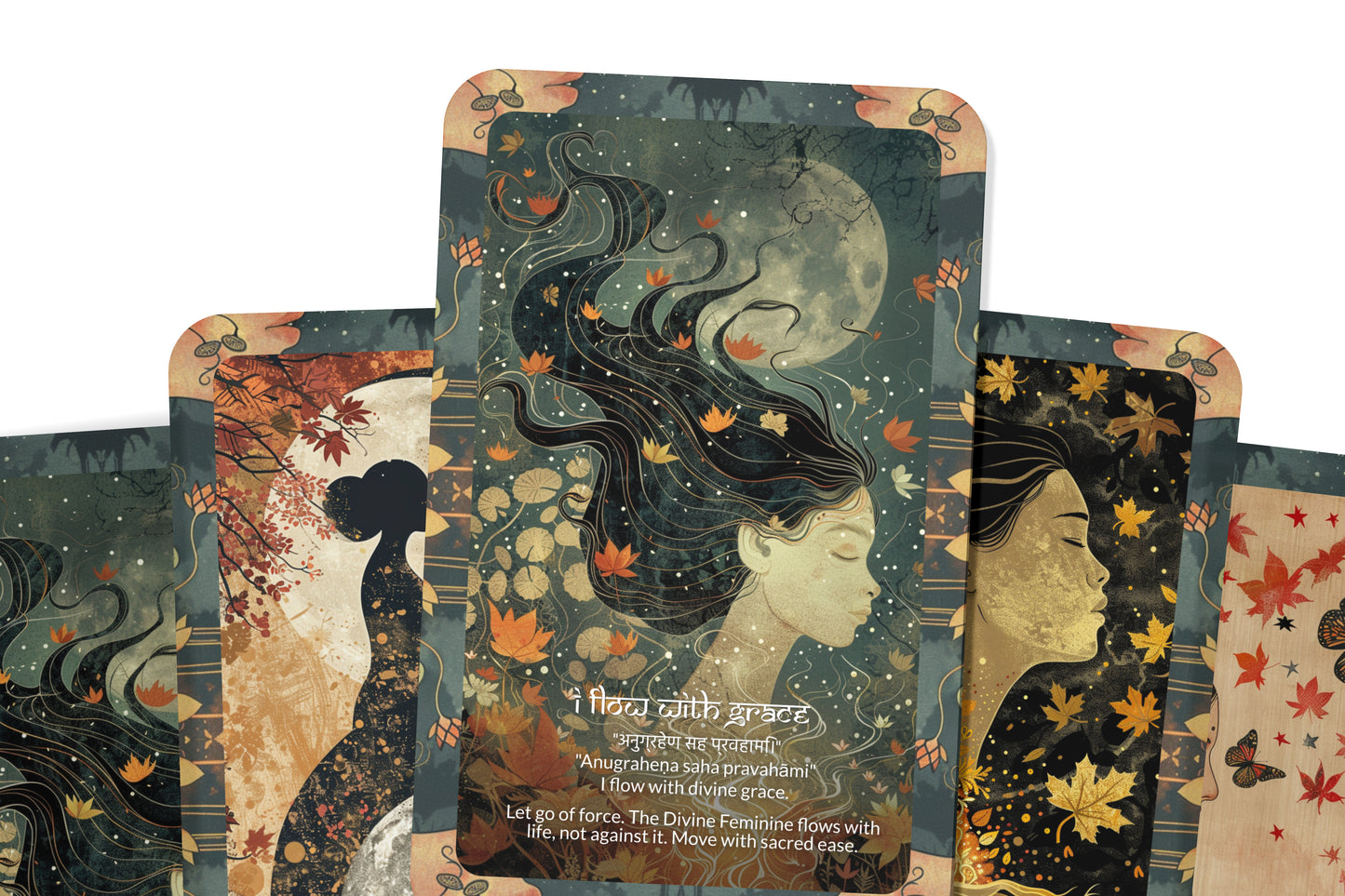 Divine Feminine Mantra – A Goddess Awakening Oracle Deck – 22 Oracle Cards – Embodying Sacred Power