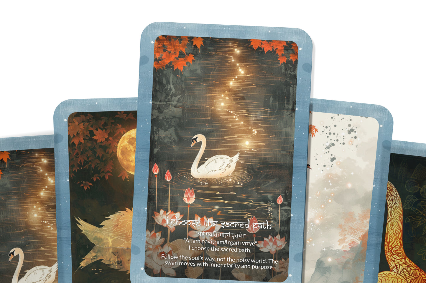 Swan Mantra – A Soul Serenity Oracle Deck – 22 Oracle Cards – Poise, Purity, and Peace