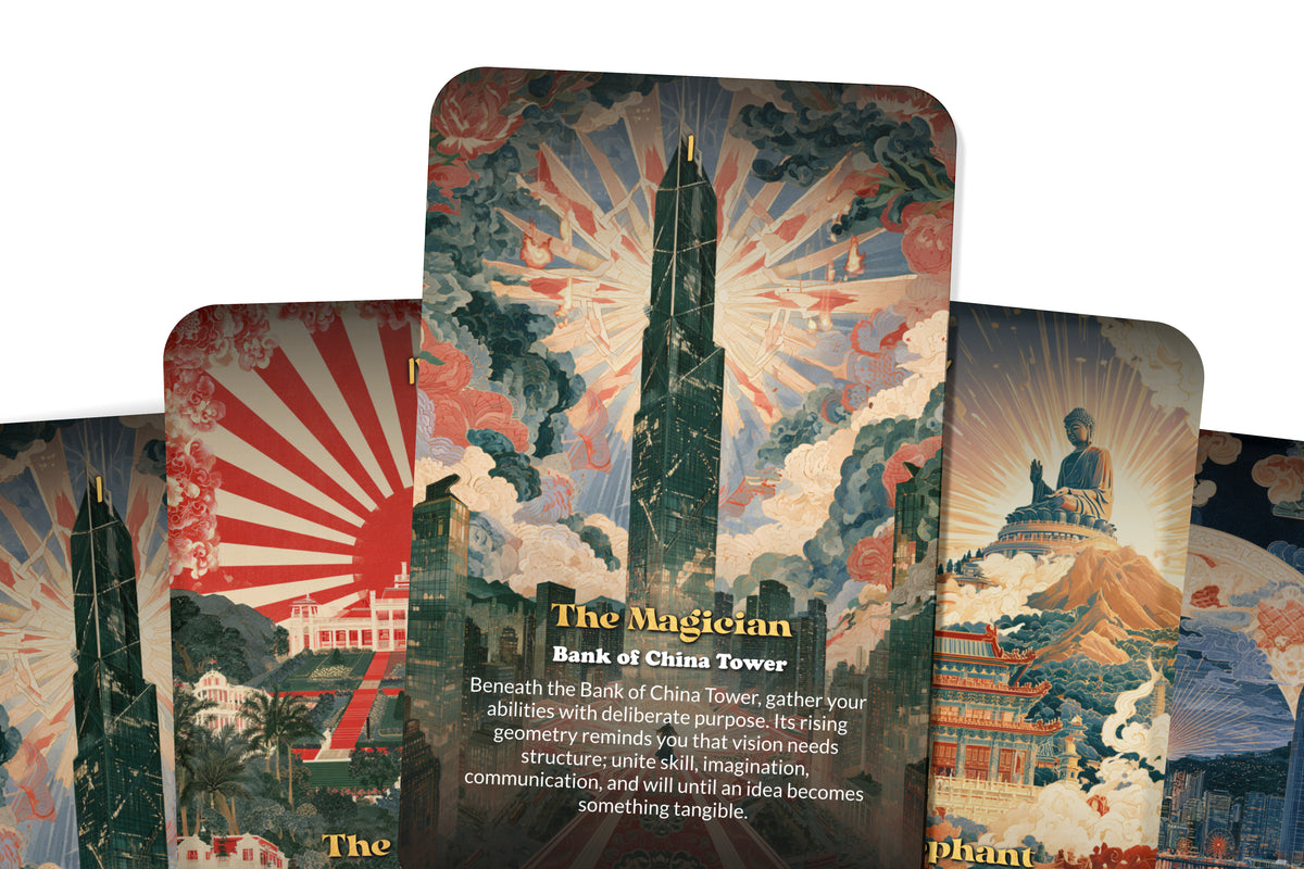 The Tarot of Hong Kong – A Dragon City Tarot Deck – 22 Tarot Cards – Eastern Wisdom and Harbour Energy