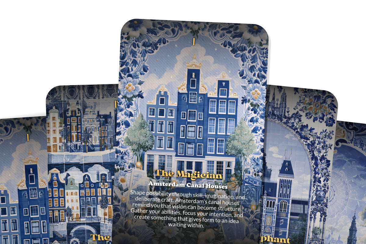 The Tarot of Amsterdam – A Canal City Tarot Deck – 22 Tarot Cards – Mystical Journeys Through the Netherlands’ Historic Heart