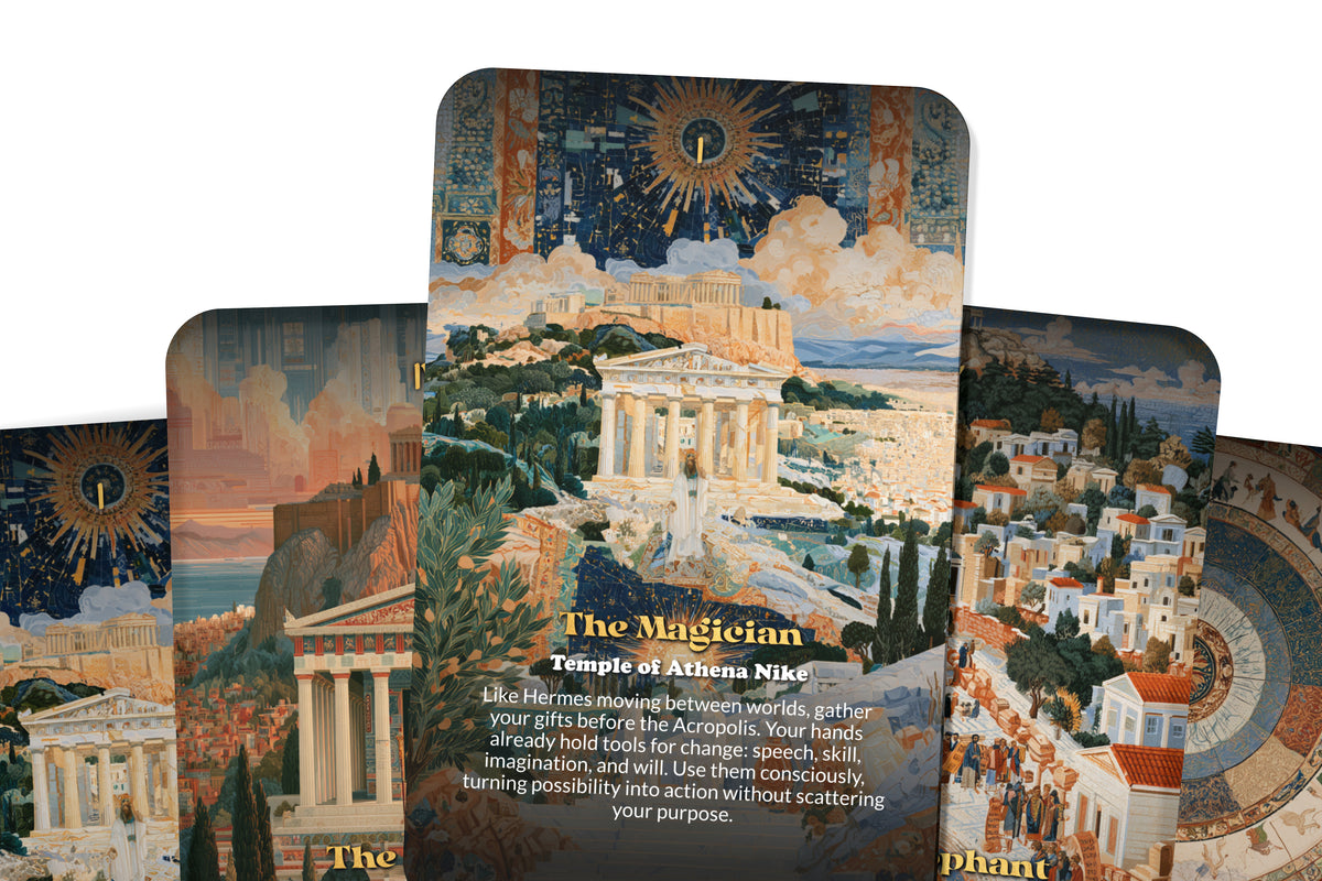 The Tarot of Athens – An Ancient Greek Wisdom Tarot Deck – 22 Tarot Cards – Myths and Mysteries of the Acropolis