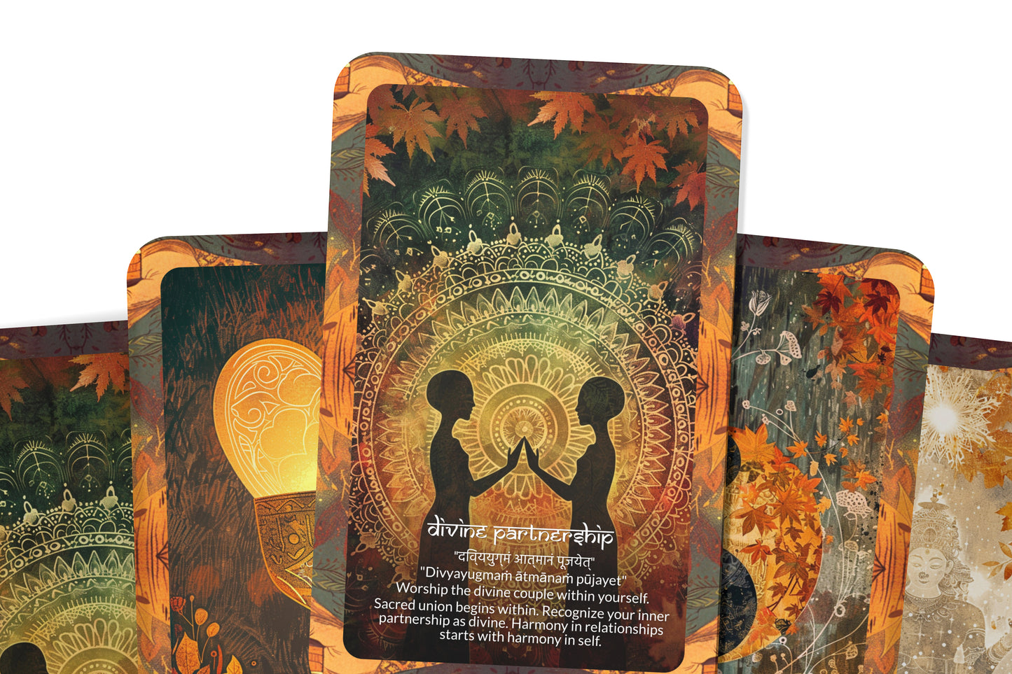 Sacred Union Mantra – A Divine Partnership Oracle Deck – 22 Oracle Cards – Merging Spirit and Love