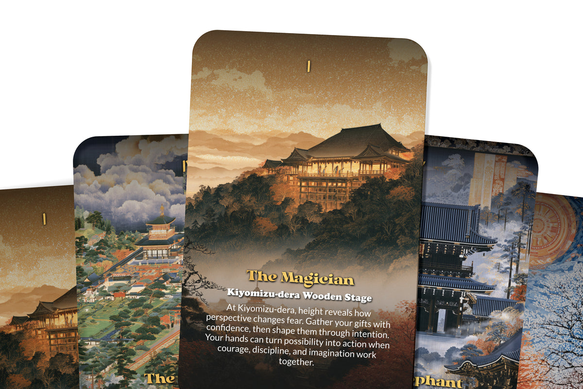 The Tarot of Kyoto – A Japanese Zen Tarot Deck – 22 Tarot Cards – Temples, Gardens, and Ancient Traditions