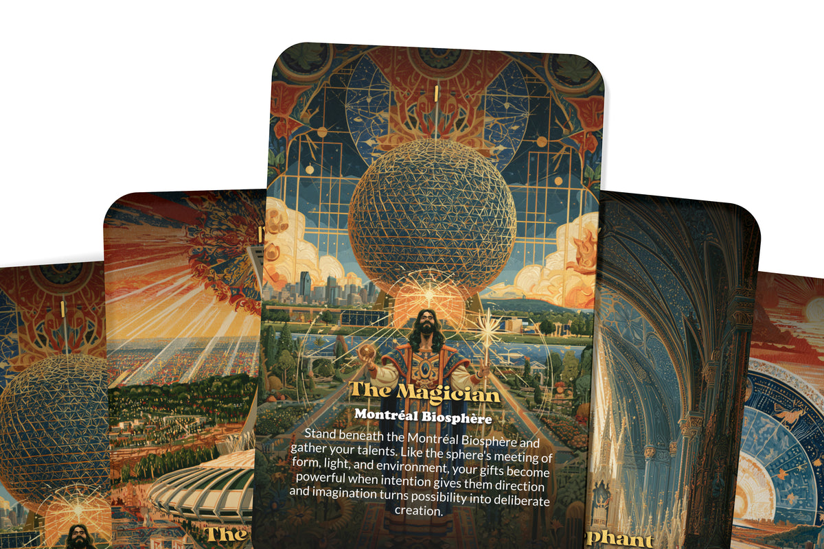 The Tarot of Montreal – A French Canadian Tarot Deck – 22 Tarot Cards – Heritage, Art, and Northern Spirit
