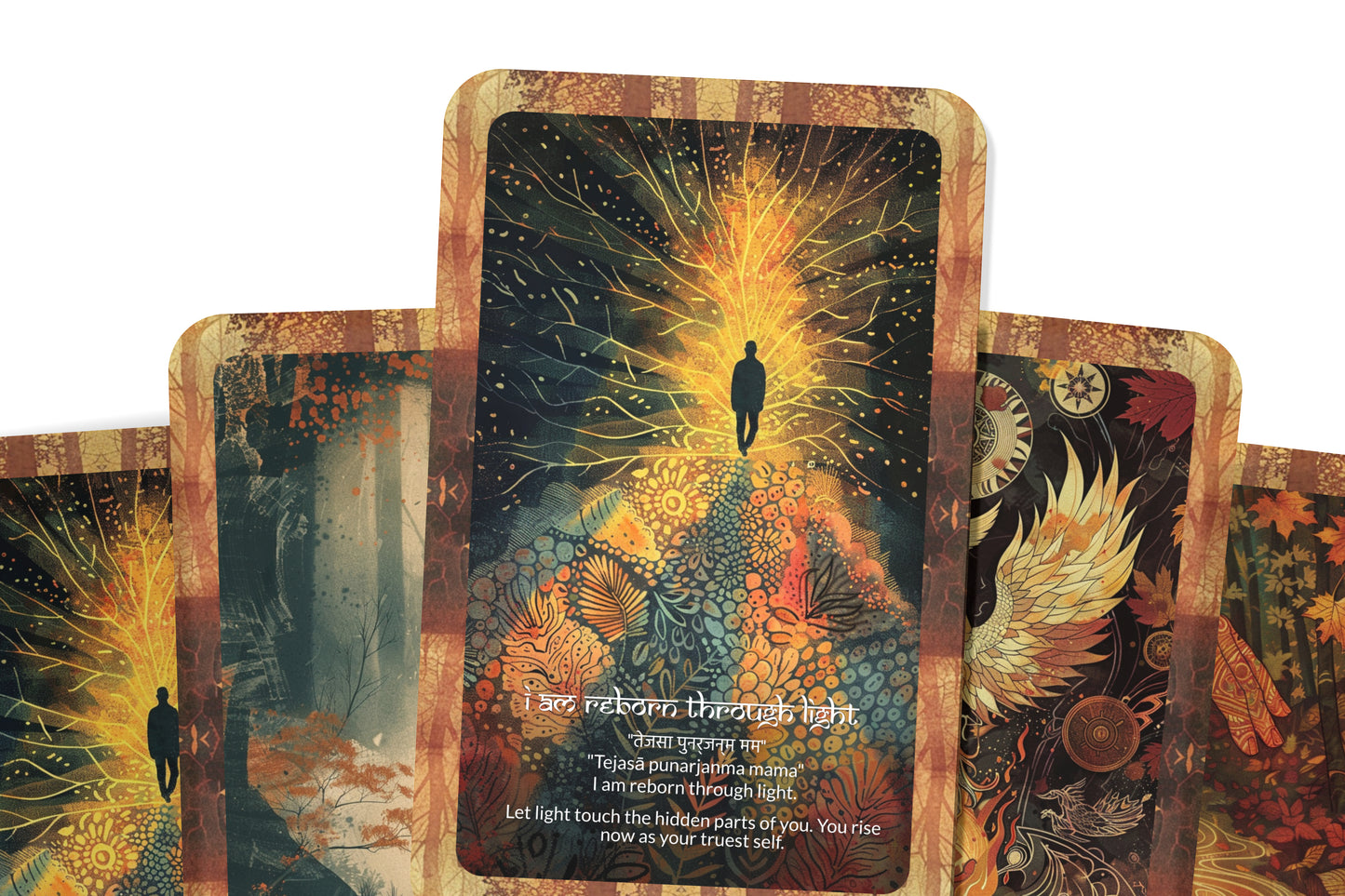 Transformation Mantra – An Alchemy Oracle Deck – 22 Oracle Cards – Evolve Through Fire and Light