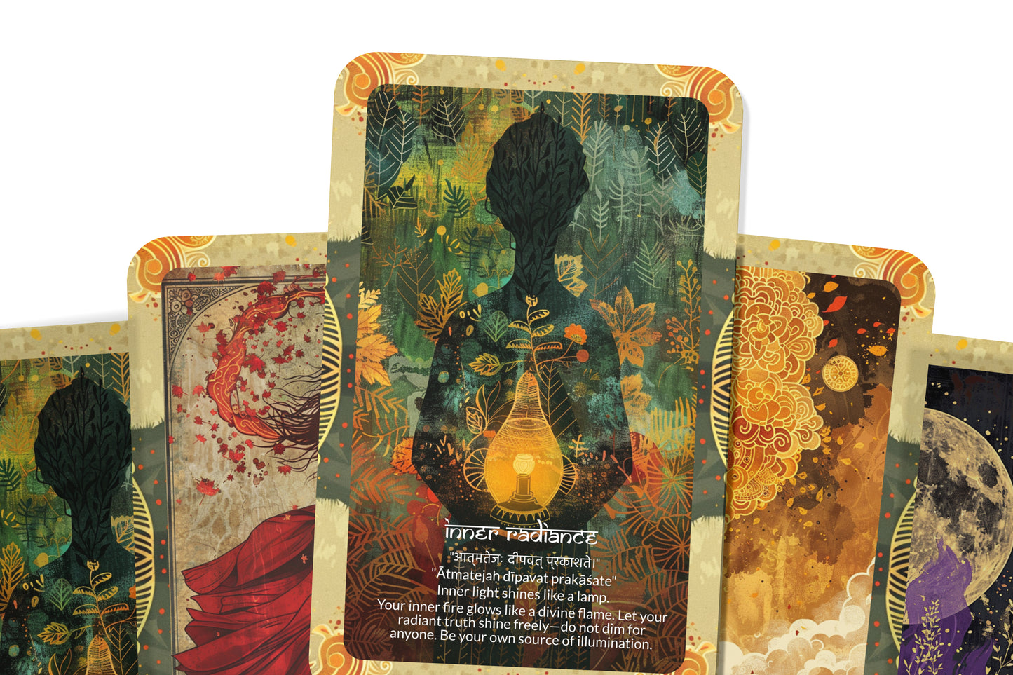 Fire Mantra – An Elemental Flame Oracle Deck – 22 Oracle Cards – Passion, Purification, and Power