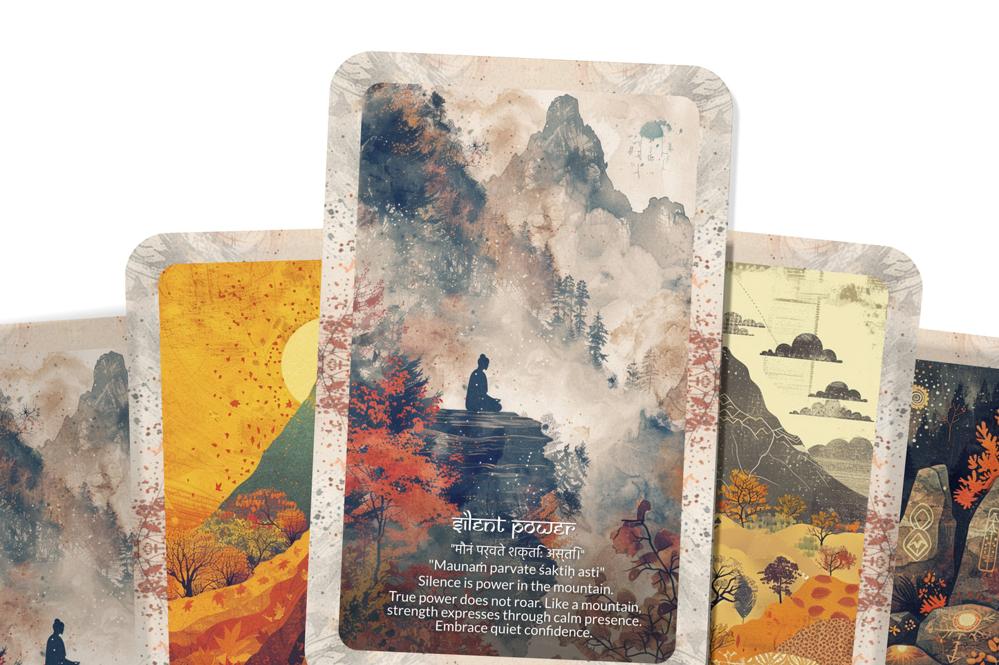 Mountain Mantra – A Resilience Oracle Deck – 22 Oracle Cards – Stability, Strength, and Stillness