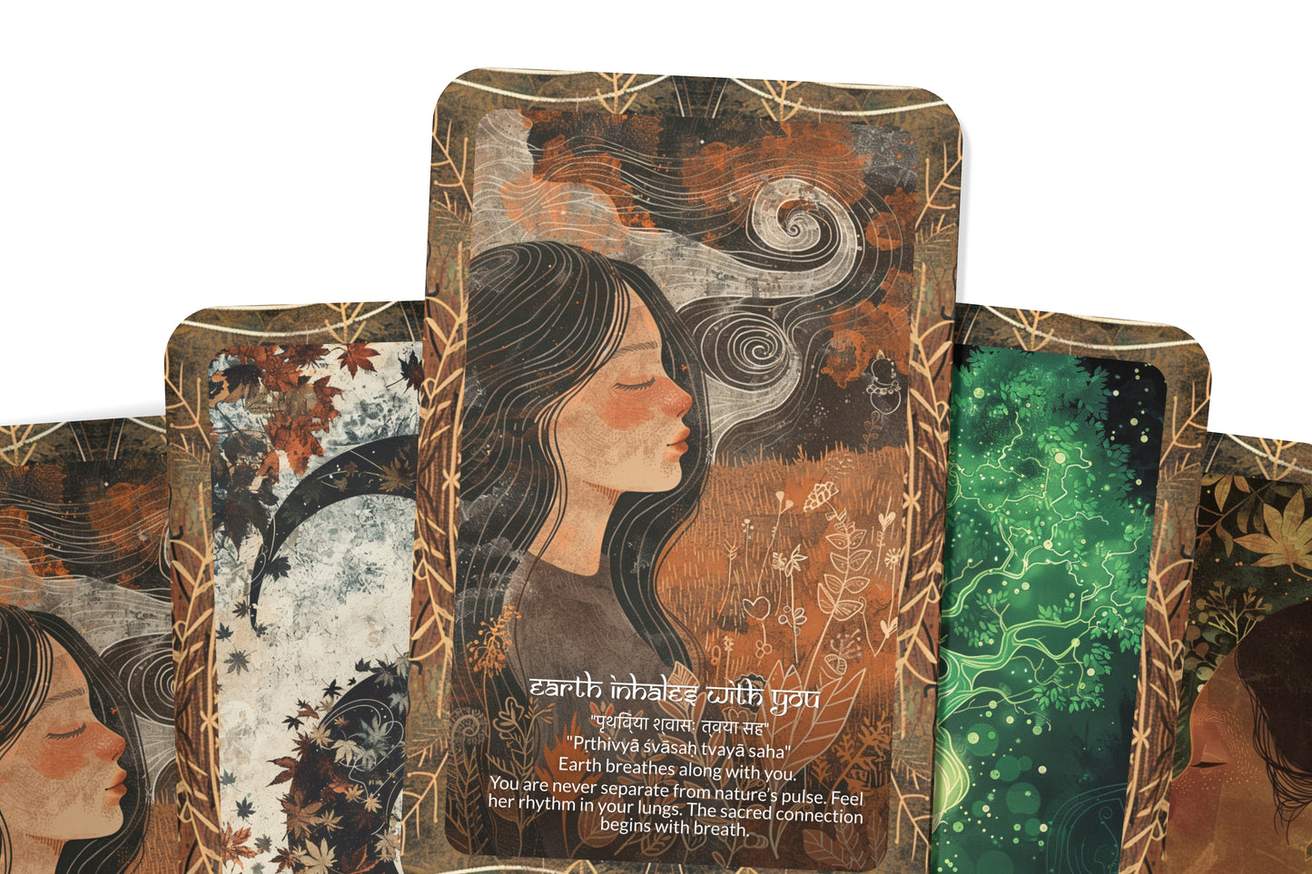 Breath of Nature Mantra – An Elemental Flow Oracle Deck – 22 Oracle Cards – Life Force of Earth and Air