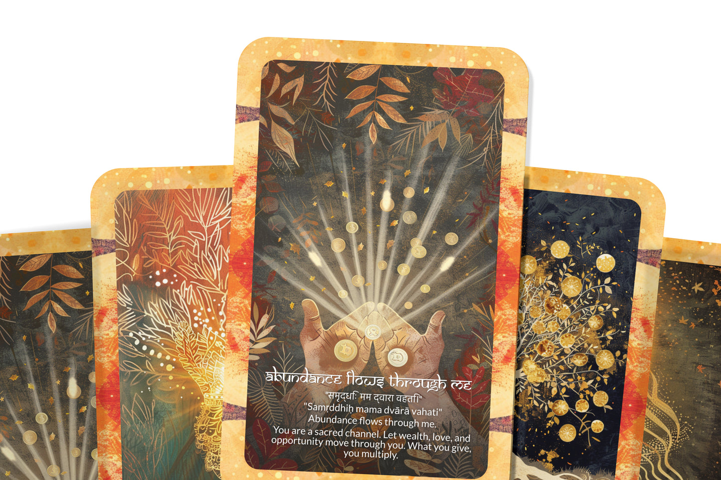 Abundance Mantra – A Prosperity Path Oracle Deck – 22 Oracle Cards – Manifesting the Flow of Wealth