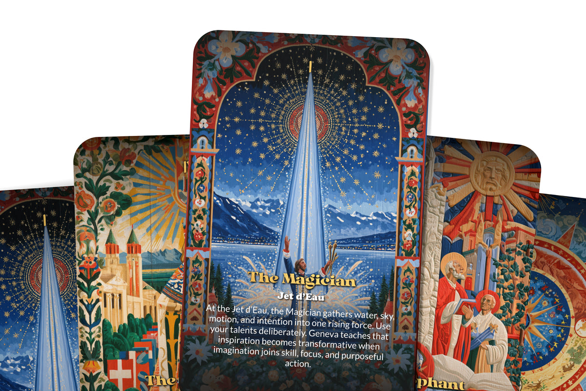 The Tarot of Geneva – A Lake and Alpine Tarot Deck – 22 Tarot Cards – Serenity and Swiss Mountain Wisdom