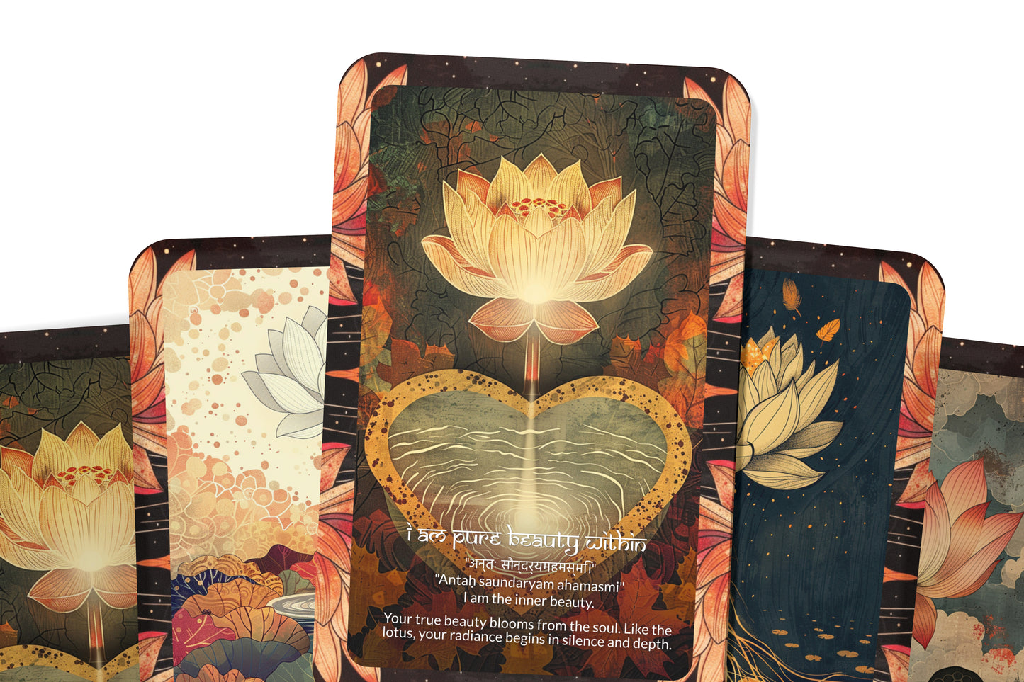 Lotus Mantra – A Spiritual Growth Oracle Deck – 22 Oracle Cards – Rising Through Sacred Mud