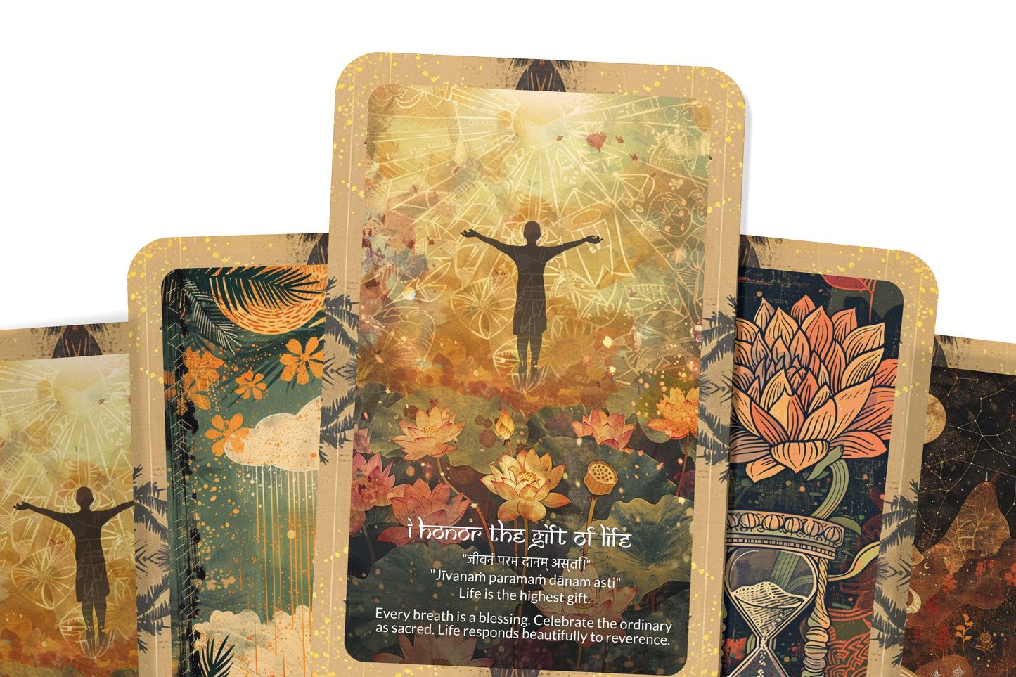 Gratitude Mantra – A Heart Expansion Oracle Deck – 22 Oracle Cards – Blessings in Every Breath