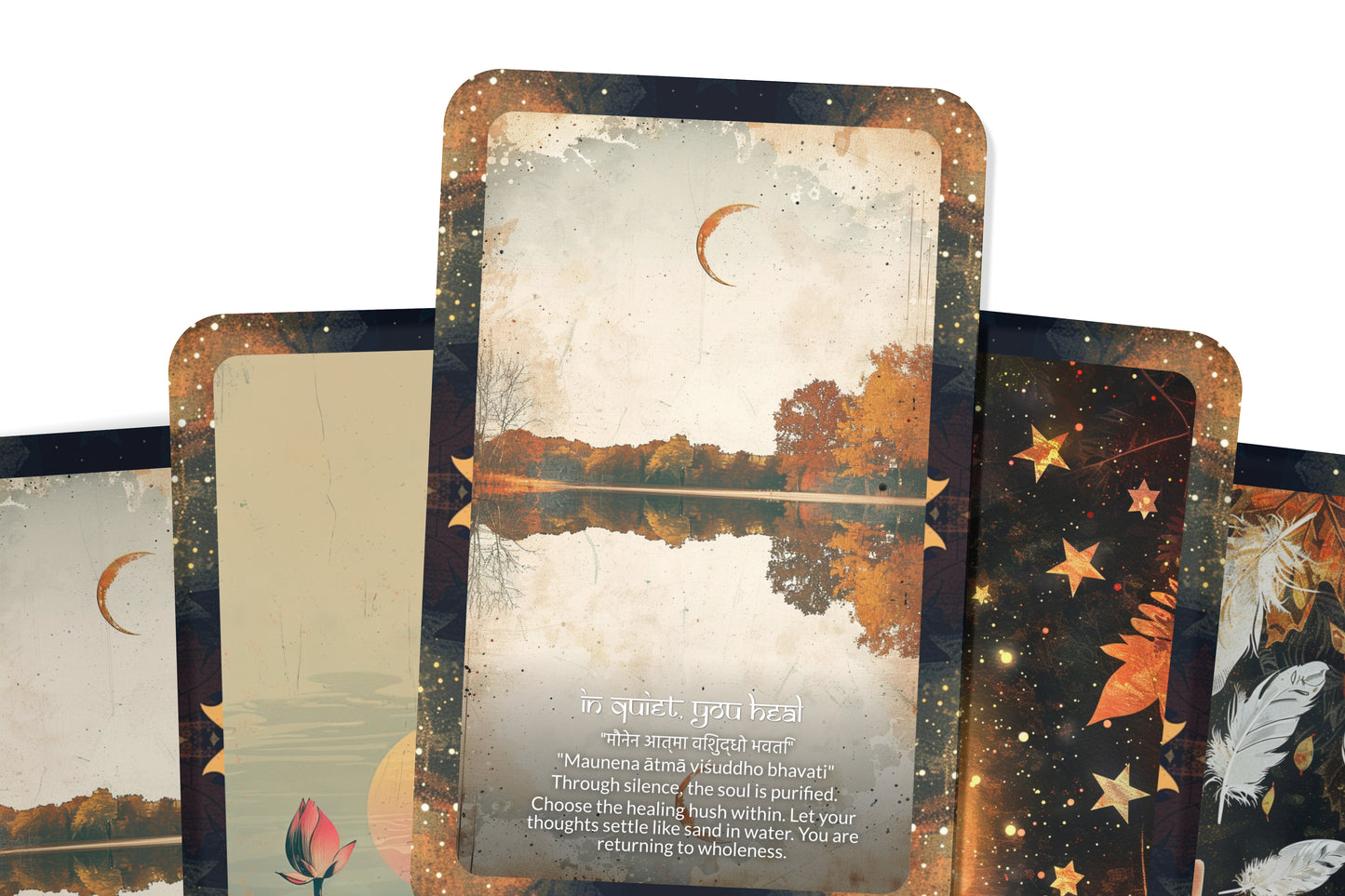 Silence Mantra – A Stillness Oracle Deck – 22 Oracle Cards – Truth in the Quiet Spaces