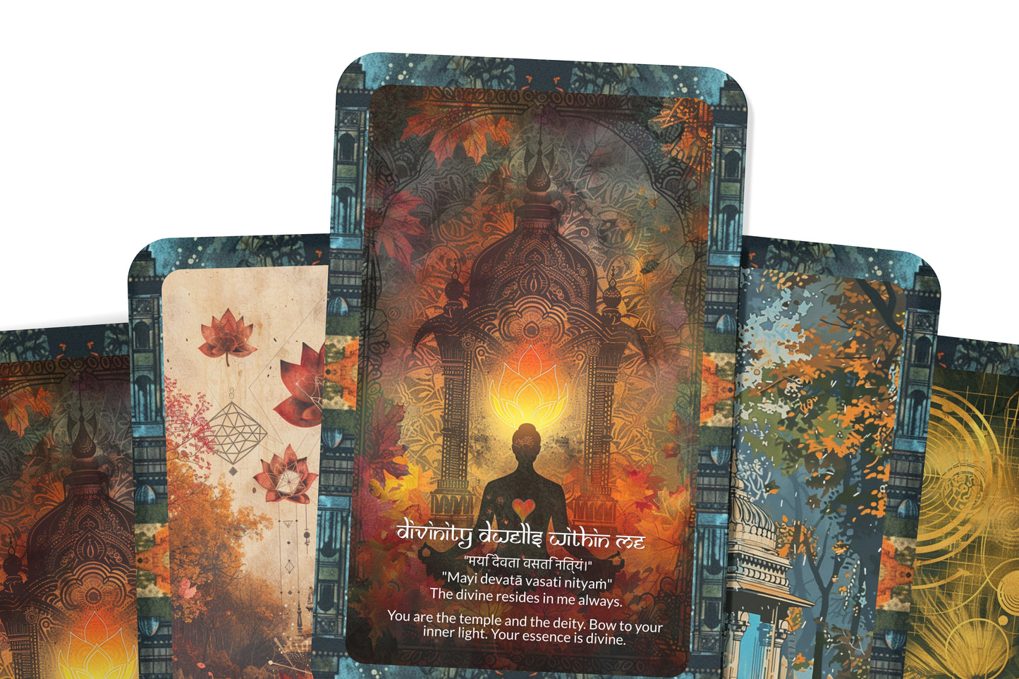 Temple Mantra – A Sacred Space Oracle Deck – 22 Oracle Cards – Dwelling in Divine Presence
