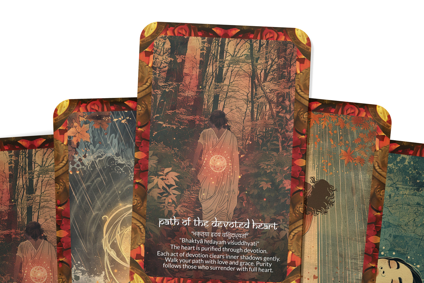Devotion Mantra – A Sacred Heart Oracle Deck – 22 Oracle Cards – Love as a Spiritual Offering