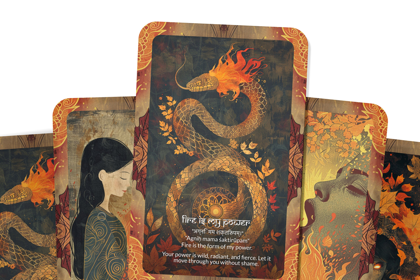Shakti Fire Mantra – A Feminine Power Oracle Deck – 22 Oracle Cards – Igniting the Sacred Force