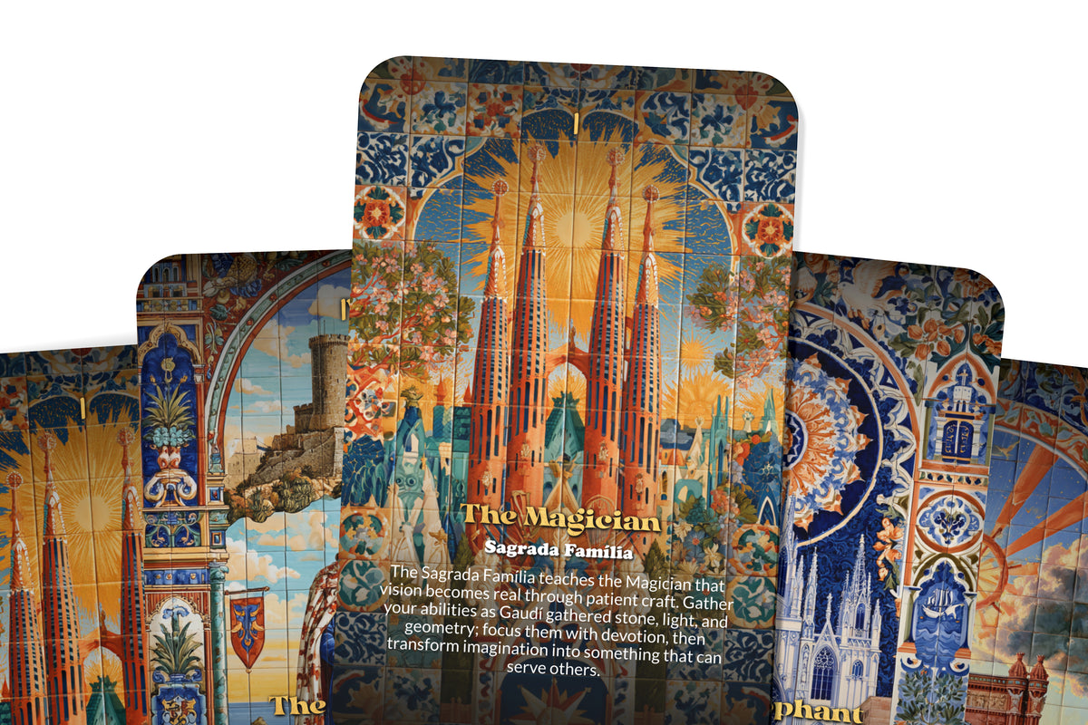 The Tarot of Barcelona – A Catalan Spirit Tarot Deck – 22 Tarot Cards – Art, Architecture, and Mediterranean Magic