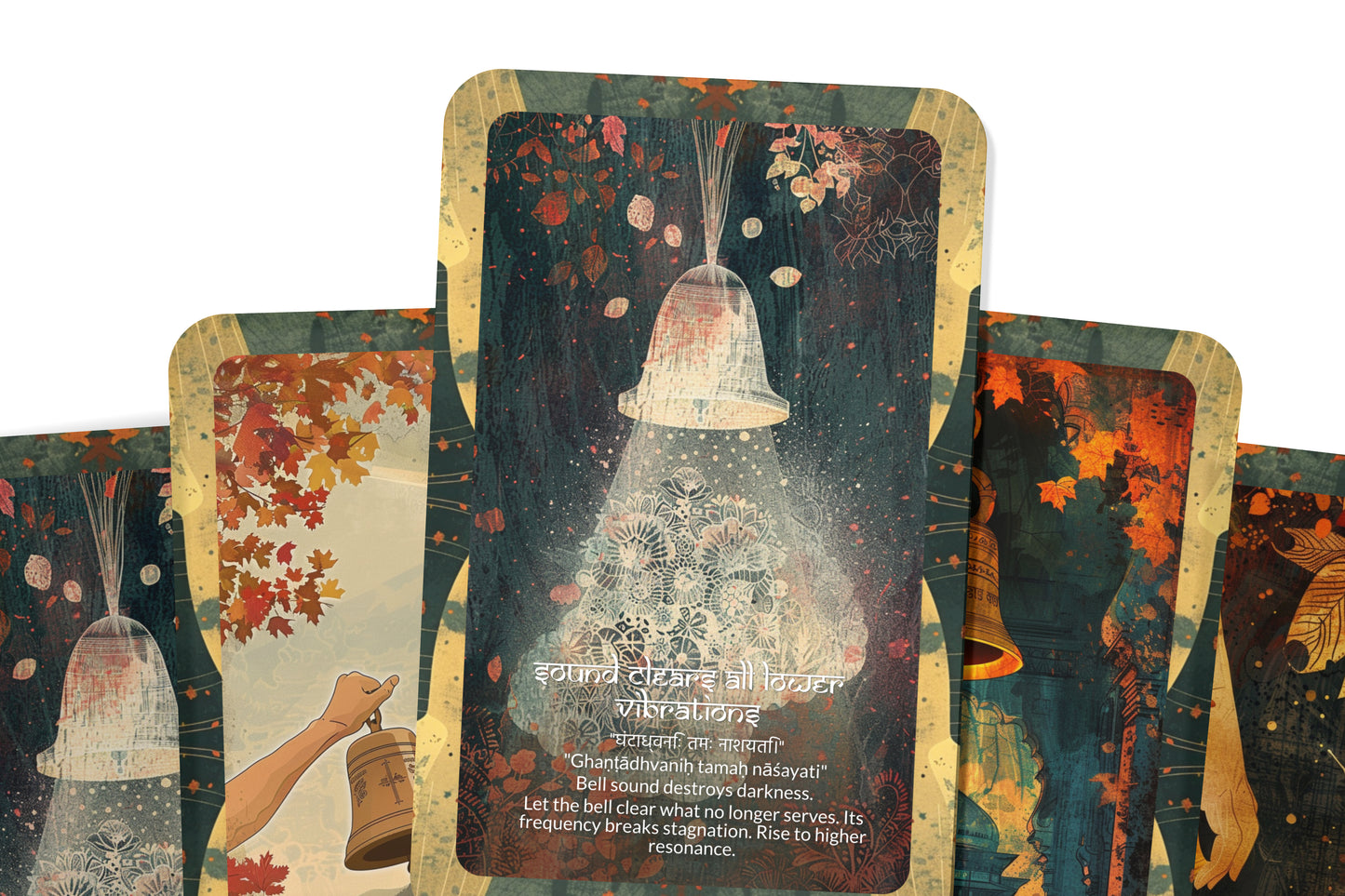 Temple Bell Mantra – A Vibration Oracle Deck – 22 Oracle Cards – Awakening Through Sacred Sound
