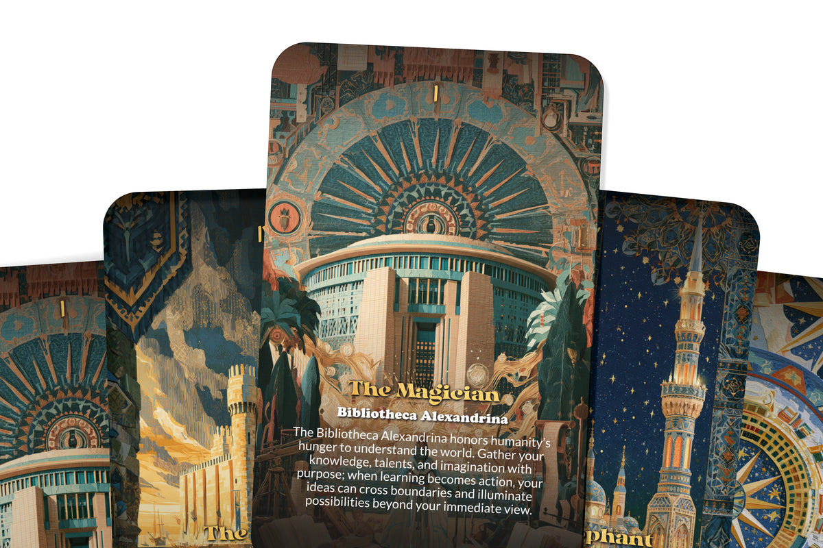 The Tarot of Alexandria – A Mediterranean Heritage Tarot Deck – 22 Tarot Cards – Ancient Wisdom by Egypt’s Sacred Sea