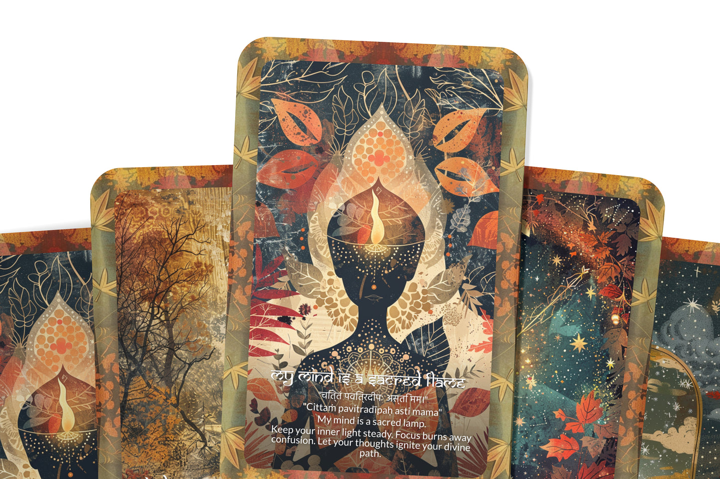 Focus Mantra – A Clarity Oracle Deck – 22 Oracle Cards – Centering the Mind and Intention