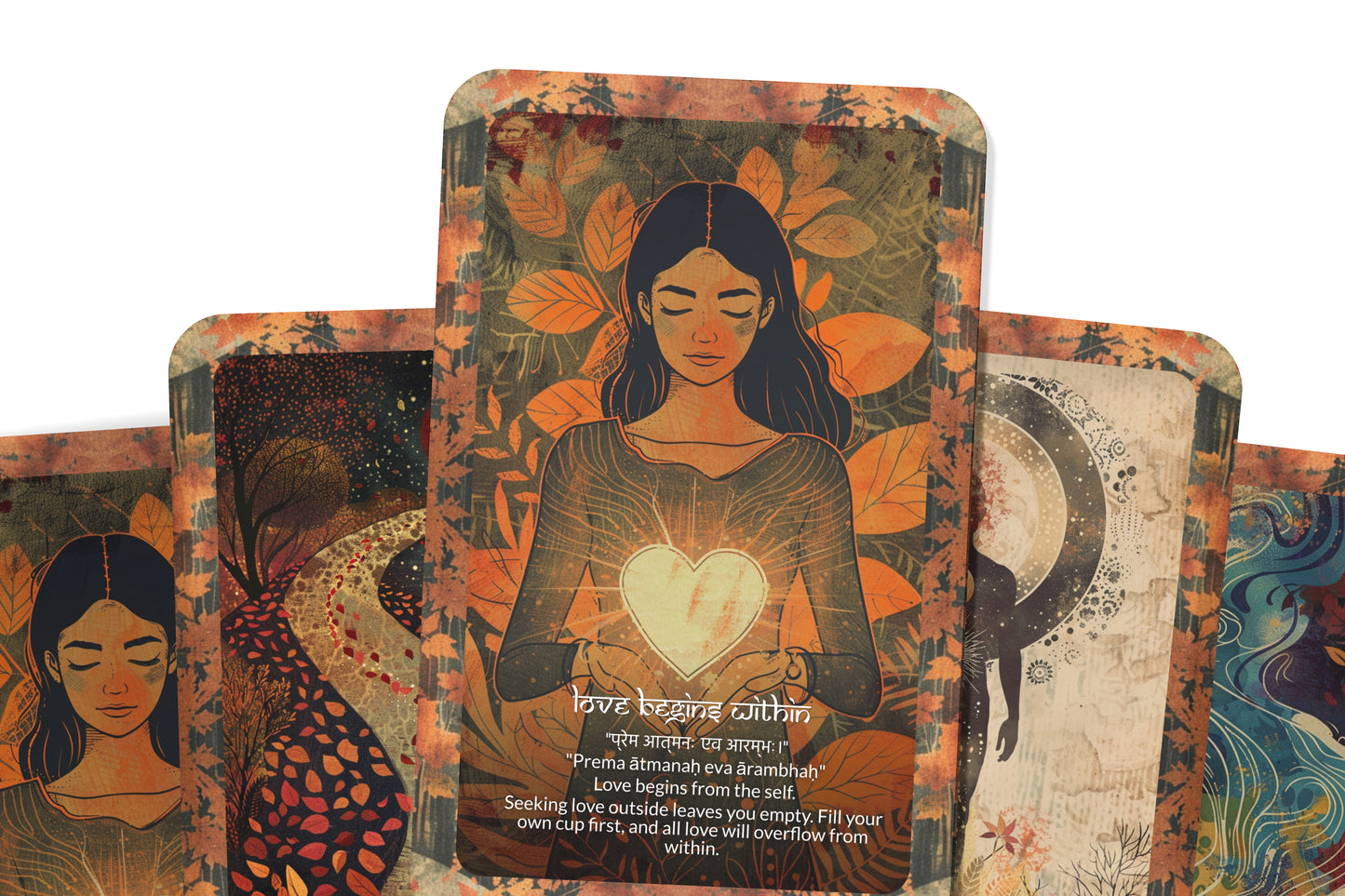 Self-Love Mantra – A Worthiness Oracle Deck – 22 Oracle Cards – Embracing the Beauty Within
