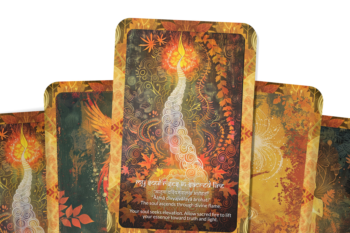 Ascension Flame Mantra – A Soul Light Oracle Deck – 22 Oracle Cards – Igniting the Fire of Awakening