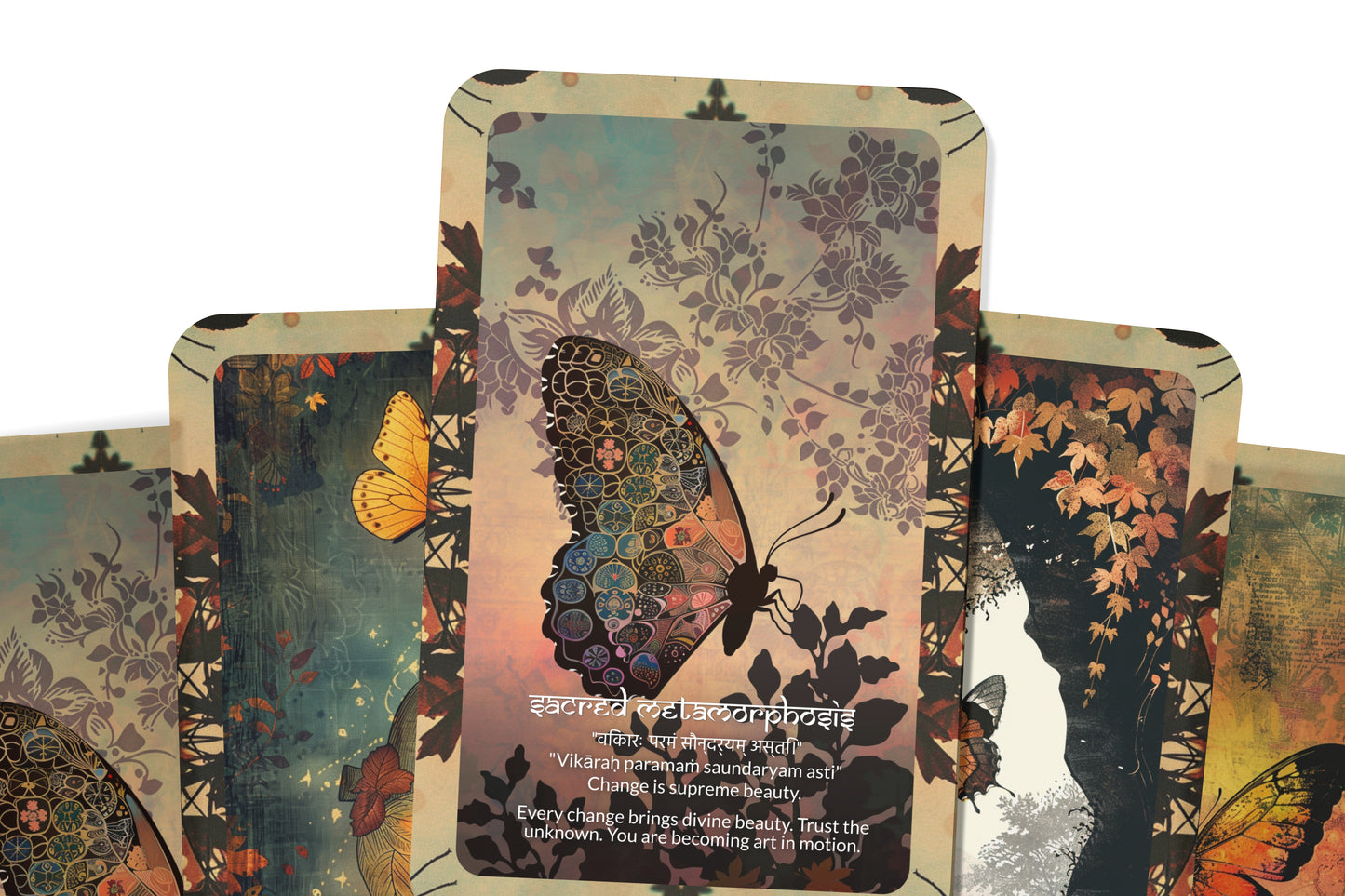 Butterfly Mantra – A Transformation Oracle Deck – 22 Oracle Cards – Metamorphosis of the Soul