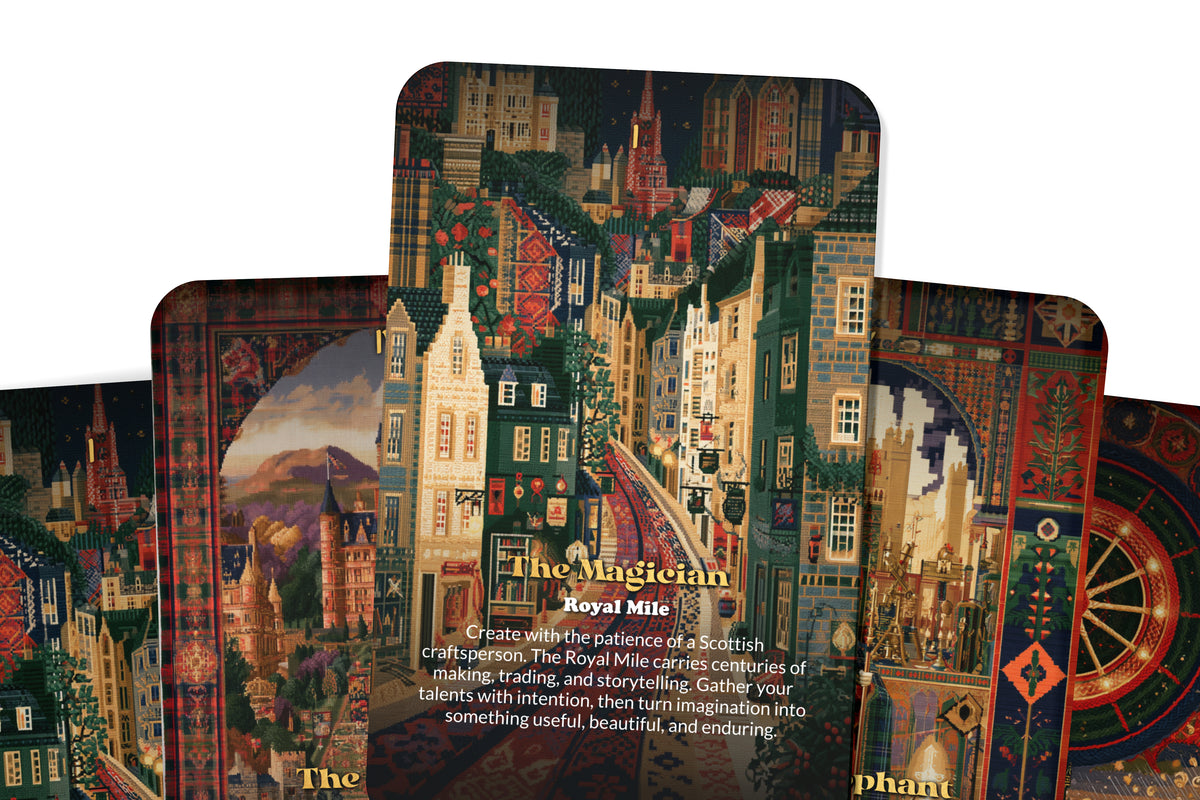 The Tarot of Edinburgh – A Scottish Mysteries Tarot Deck – 22 Tarot Cards – Castles, Highlands, and Celtic Legends