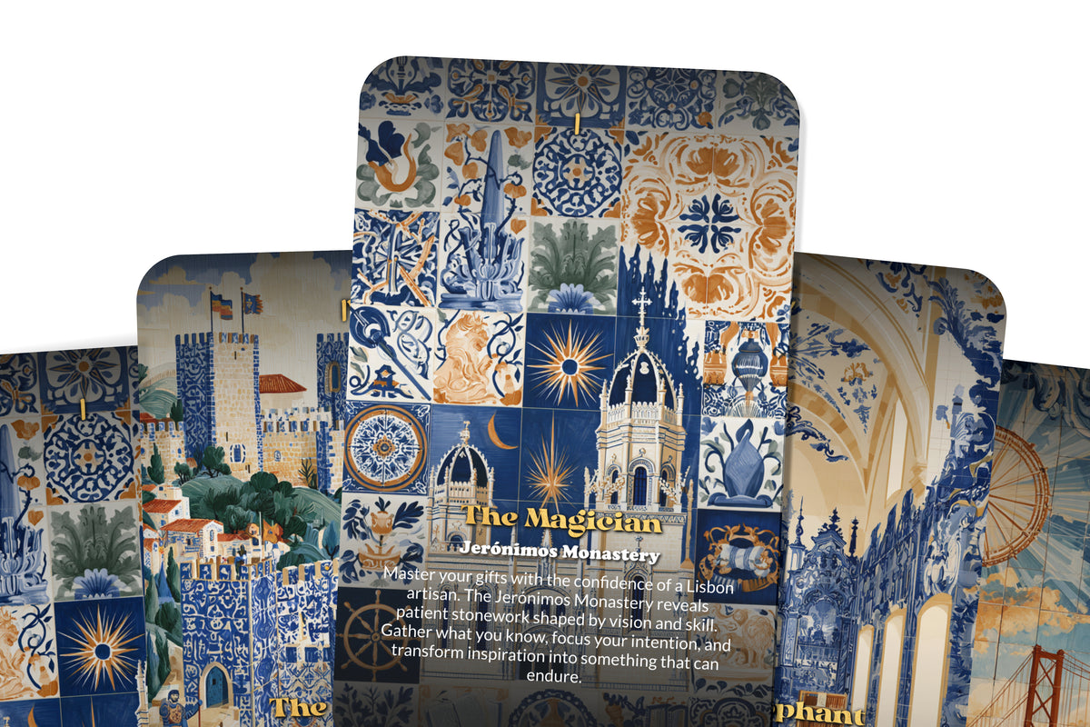 The Tarot of Lisbon – A Portuguese Soul Tarot Deck – 22 Tarot Cards – Fado, Sea, and Discoverers’ Dreams