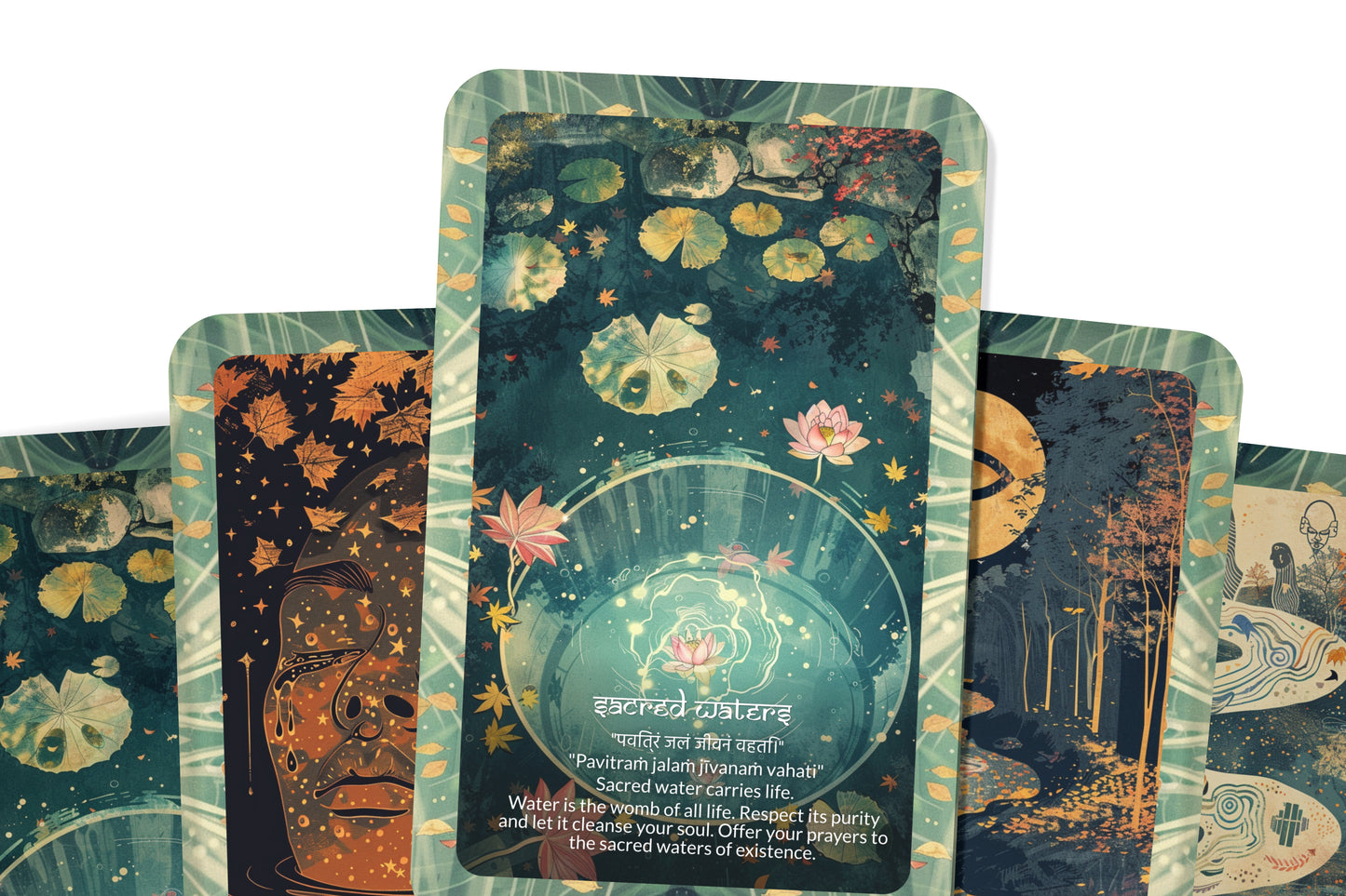 Water Mantra – An Emotional Healing Oracle Deck – 22 Oracle Cards – Flow with Grace and Depth