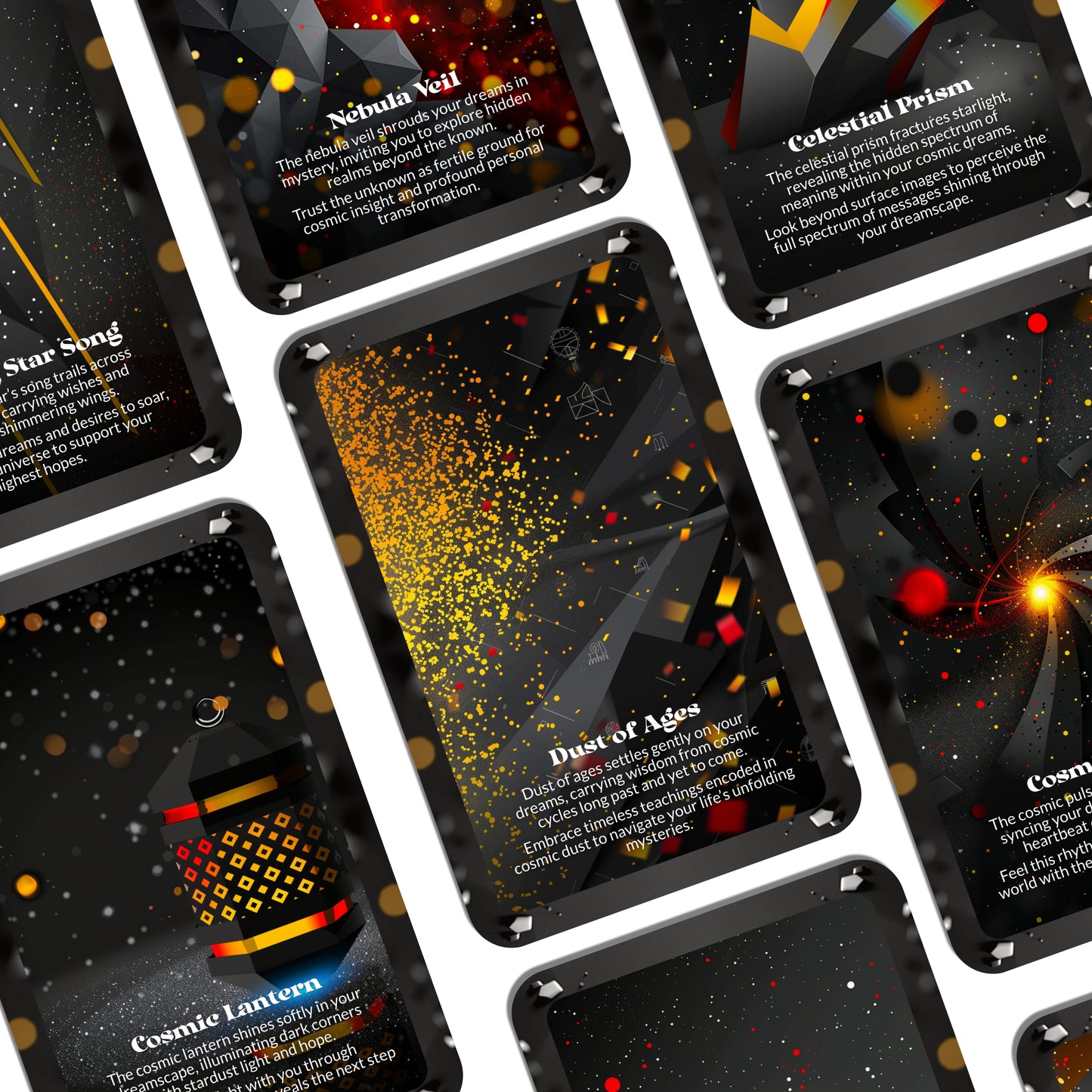 Cosmic Dust Notes – A Galactic Insight Oracle Deck – 22 Oracle Cards – Tiny Messages from Distant Stars