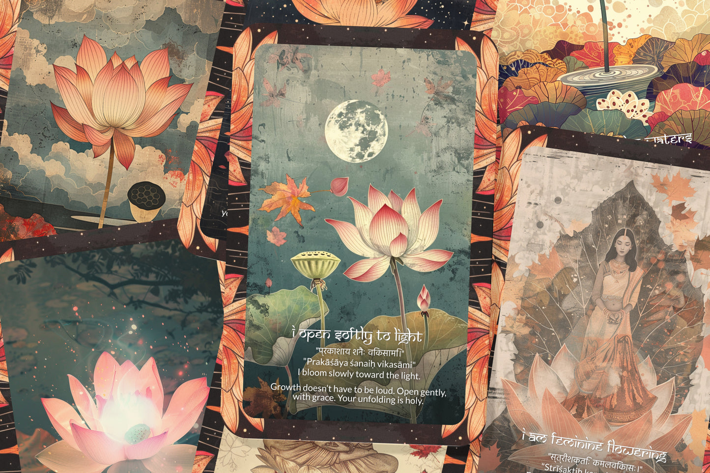 Lotus Mantra – A Spiritual Growth Oracle Deck – 22 Oracle Cards – Rising Through Sacred Mud