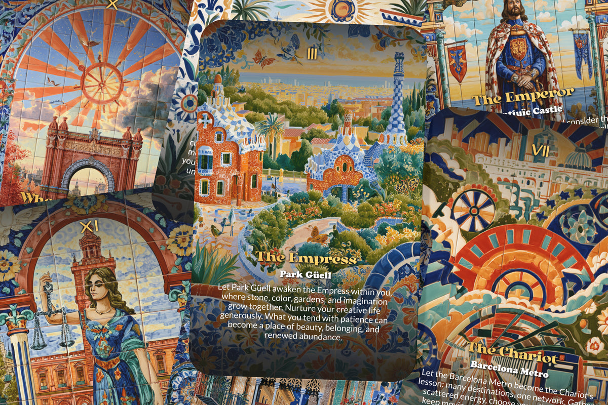 The Tarot of Barcelona – A Catalan Spirit Tarot Deck – 22 Tarot Cards – Art, Architecture, and Mediterranean Magic
