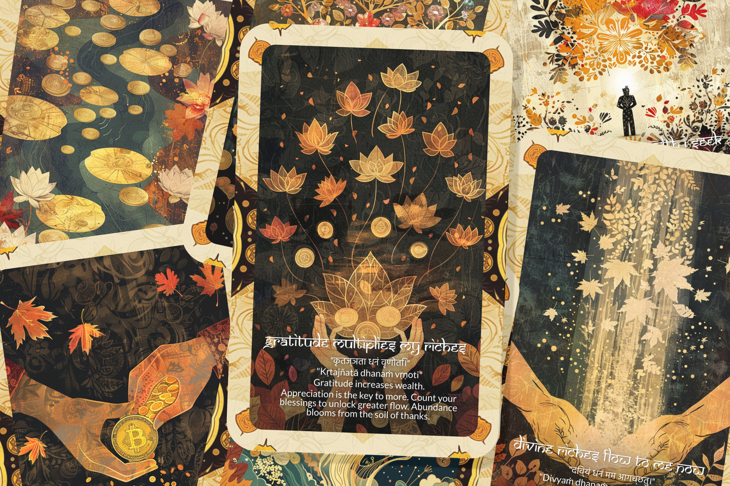 Wealth Mantra – An Abundance Oracle Deck – 22 Oracle Cards – Prosperity in All Dimensions