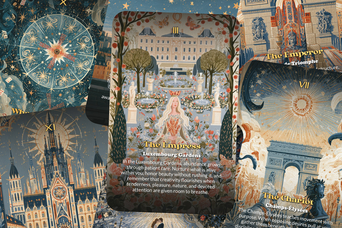 The Tarot of Paris – A French Mysticism Tarot Deck – 22 Tarot Cards – Art, Romance, and the Spirit of the Seine