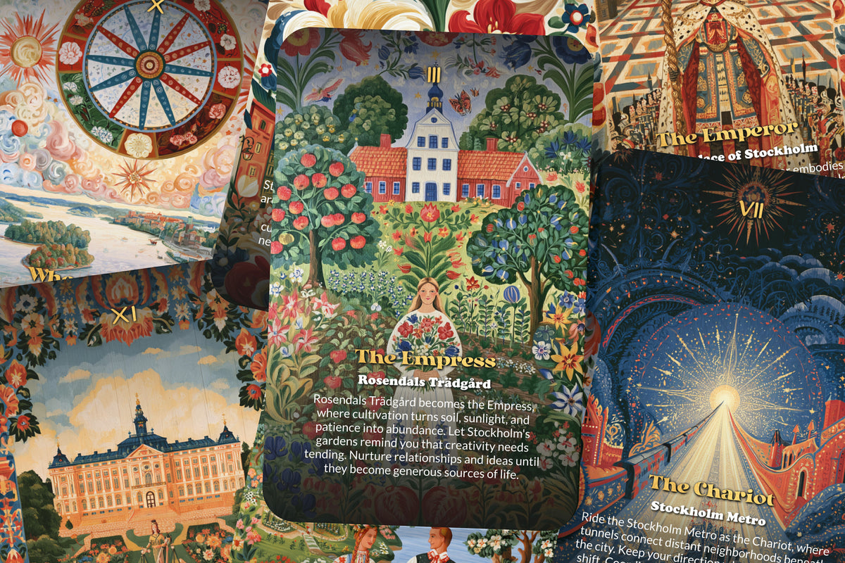 The Tarot of Stockholm – A Nordic Archipelago Tarot Deck – 22 Tarot Cards – Islands, Sea, and Scandinavian Wisdom