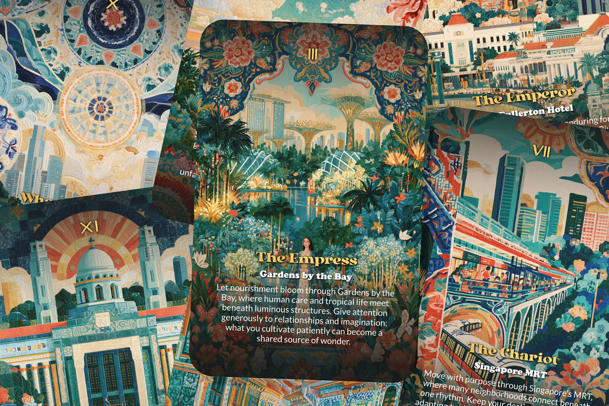 The Tarot of Singapore – A Tropical Asian Tarot Deck – 22 Tarot Cards – Gardens, Temples, and Maritime Heritage