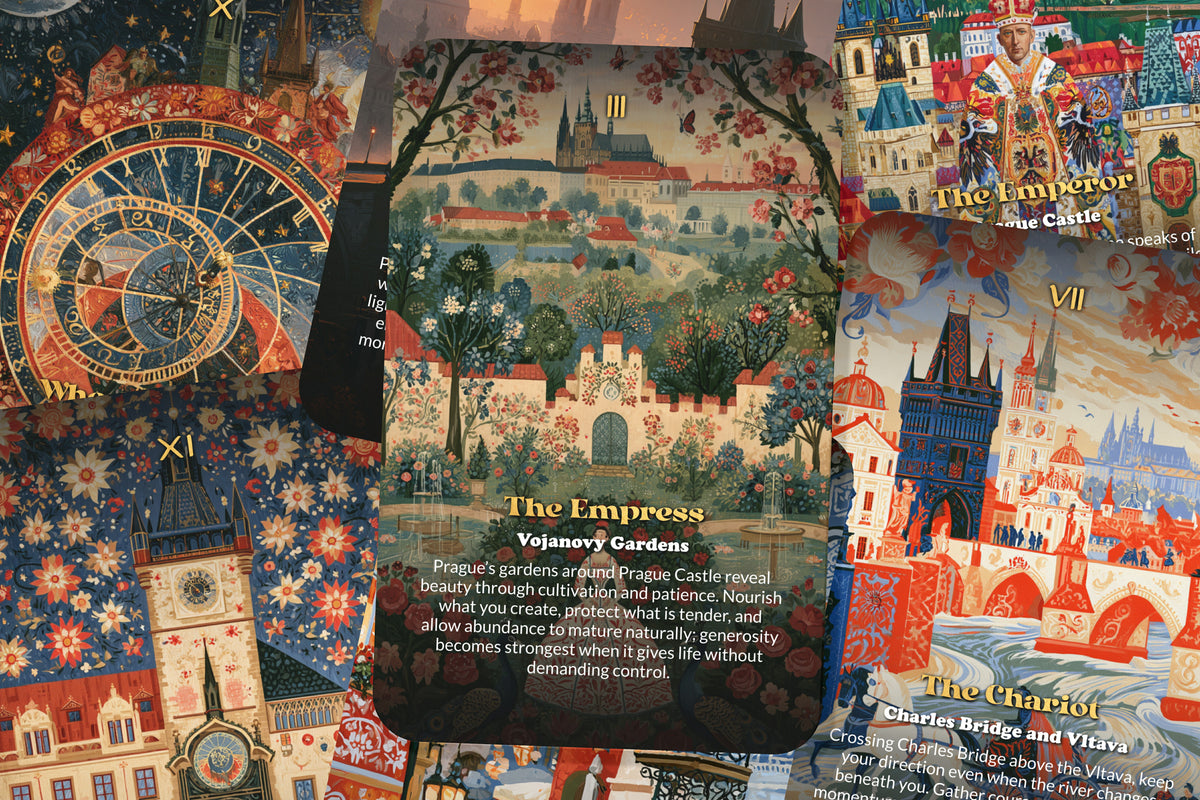 The Tarot of Prague – A Bohemian Mysteries Tarot Deck – 22 Tarot Cards – Gothic Legends and Alchemical Wisdom