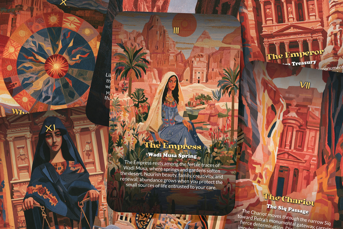 The Tarot of Petra – An Ancient Nabataean Tarot Deck – 22 Tarot Cards – Rose-City Mysteries of the Desert