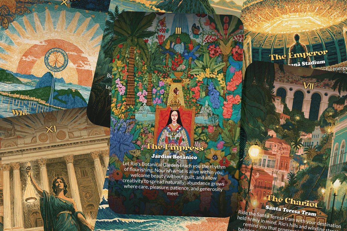 The Tarot of Rio de Janeiro – A Brazilian Carnival Tarot Deck – 22 Tarot Cards – Mountains, Music, and Ocean Spirit