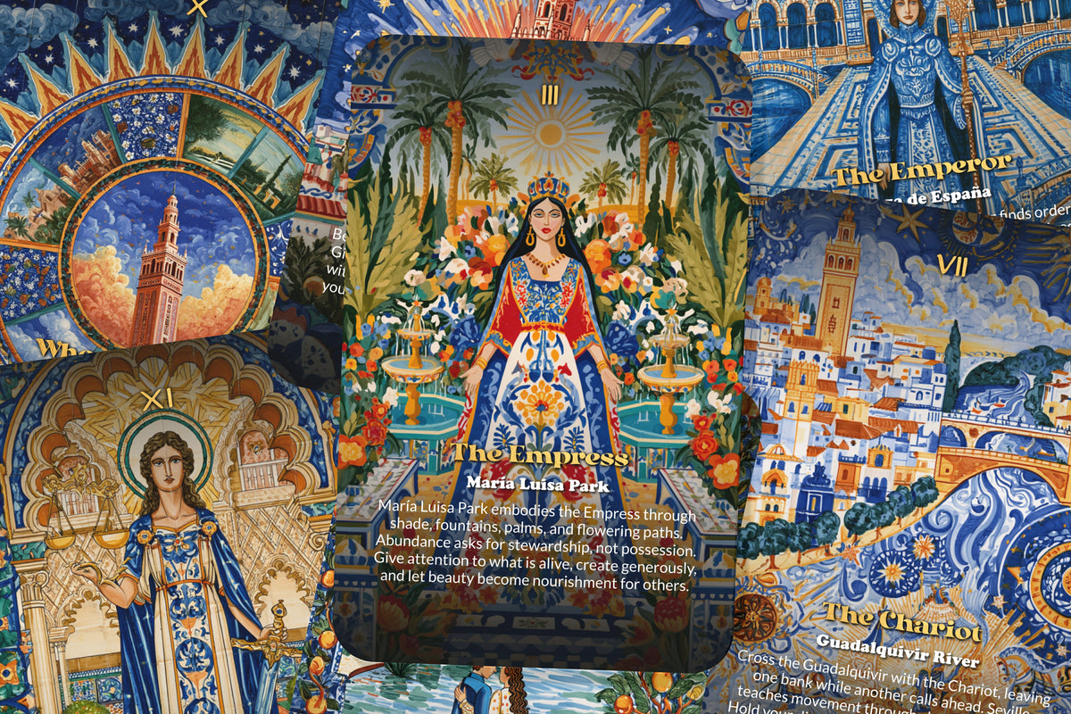 The Tarot of Seville – An Andalusian Spirit Tarot Deck – 22 Tarot Cards – Flamenco, Moorish Heritage, and Passion