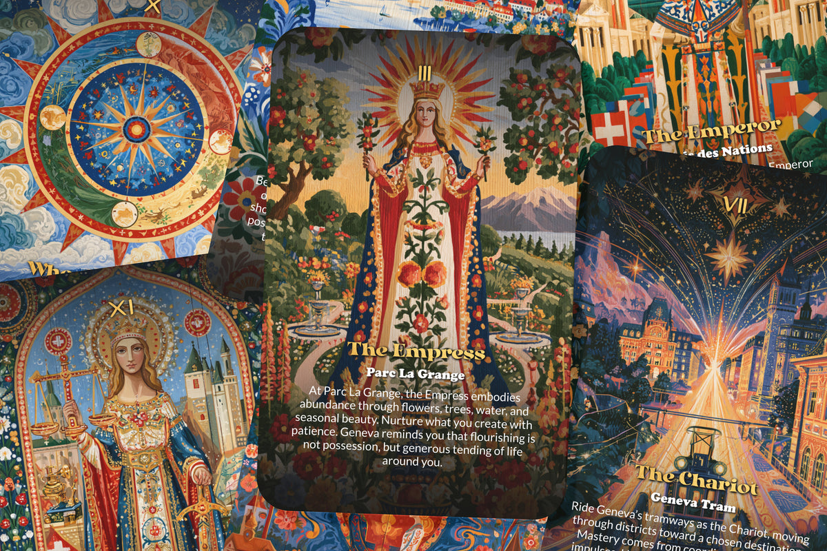 The Tarot of Geneva – A Lake and Alpine Tarot Deck – 22 Tarot Cards – Serenity and Swiss Mountain Wisdom